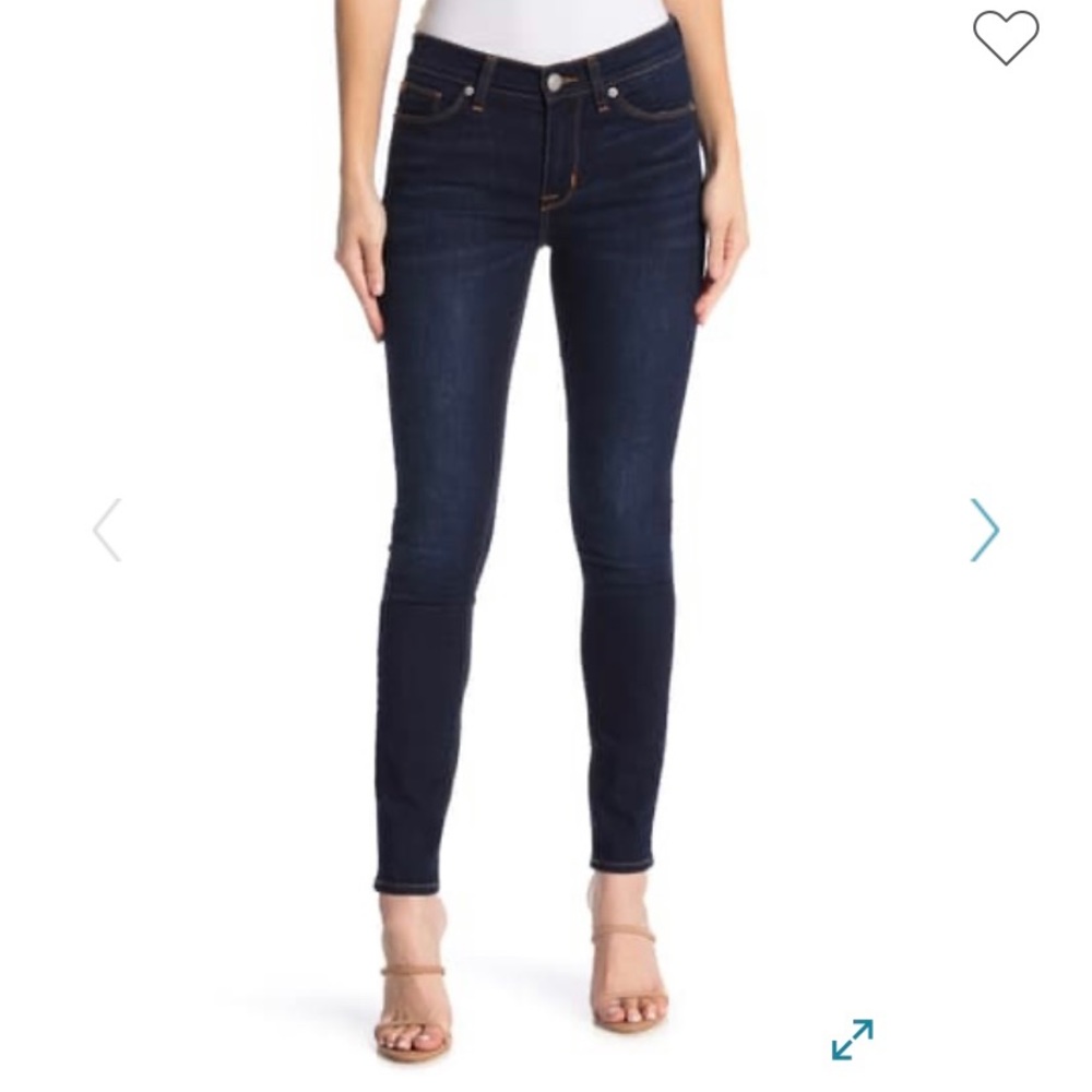 Hudson Mid Rise Super Skinny Ankle Jeans Size 26